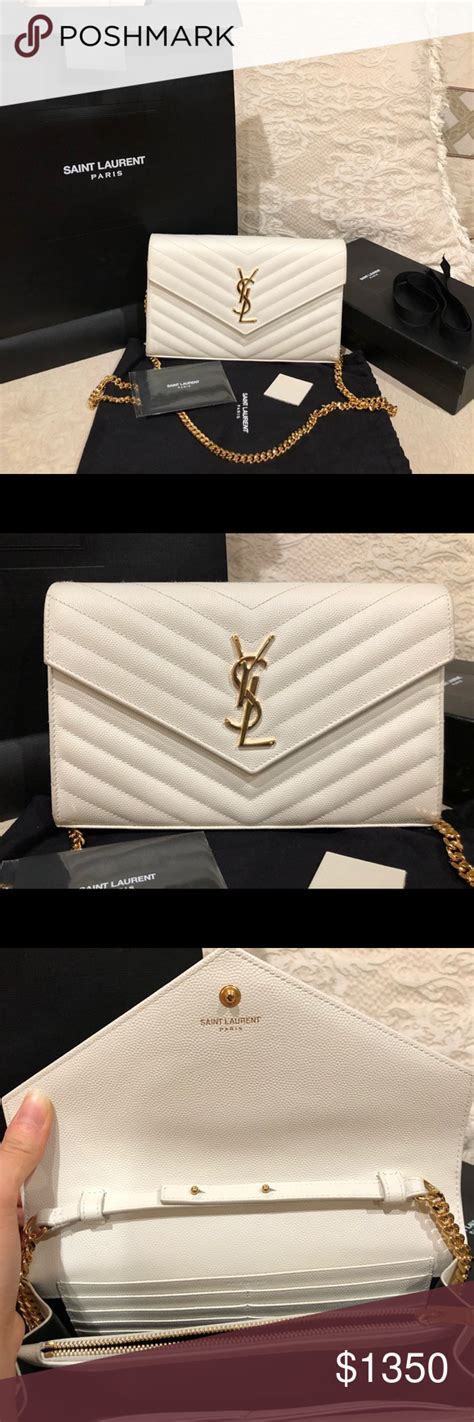 ysl white wallet on chain|ysl wallet on chain price.